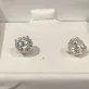 Certified 1.6 Ct Flawless VVS1 Moissanite 14k Solid White Gold Stud Earrings