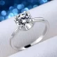 Certified 1Ct VVS1 Moissanite Woman’s Ring on 925 Silver Adjustable Band (5)