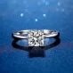 Certified 2Ct VVS1 Flawless Moissanite 925 Sterling Silver Ring Adjustable (1)