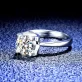 Certified 2Ct VVS1 Flawless Moissanite 925 Sterling Silver Ring Adjustable (5)