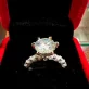 Certified 5 CT VVS1 Excellent Moissanite 925 Sterling Silver Woman’s Ring.